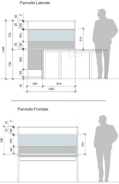 CARING ASTERISCO CORNICE IN A - Glass and aluminium desktop partition by ESTEL GROUP - view 3